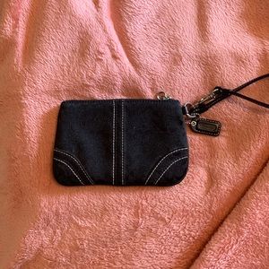Coach wristlet in black with classic C design